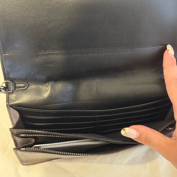 NWOT! Coach Rich Brown Leather Clutch and cross body - Picture 3 of 3